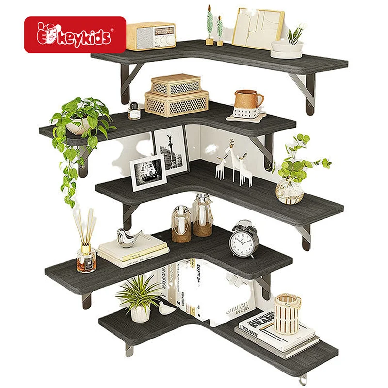 Wall Mounted Corner Floating Shelves for Bathroom Kitchen Bedroom W09D138